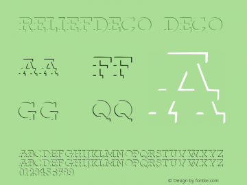 ReliefDeco Deco:001.001 001.001 Font Sample