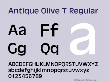 AntiqueOliT-Regu 001.005 Font Sample