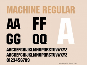 Machine 1.0 Font Sample