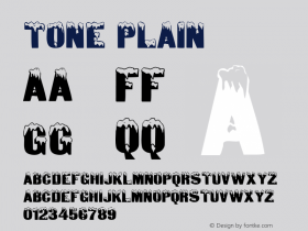 Tone Plain Altsys Fontographer 3.3  10/26/91 Font Sample