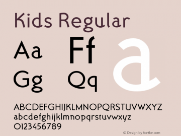 Kids-Regular 001.000 Font Sample