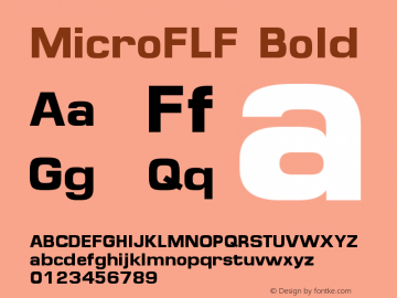 MicroFLF-Bold 001.000 Font Sample