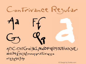 Contrivance 001.000 Font Sample