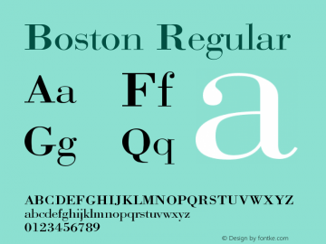 Boston 001.001 Font Sample