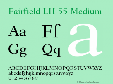 FairfieldLH-Medium 001.001 Font Sample