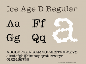 IceAgeD 001.005 Font Sample