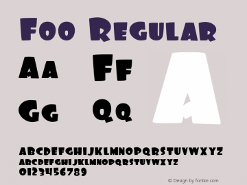 Foo Regular OTF 4.000;PS 001.001;Core 1.0.29图片样张