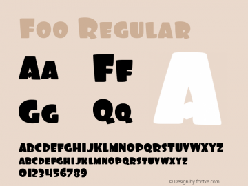 Foo Regular Version 5.001图片样张