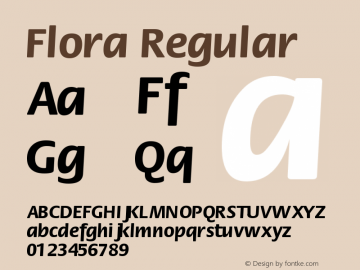 Flora-Bld 4.0 Font Sample