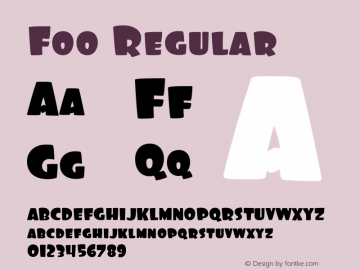 Foo Regular Version 5.003图片样张