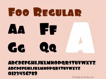 Foo Regular Version 5.001图片样张