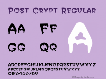 PostCrypt 001.000 Font Sample