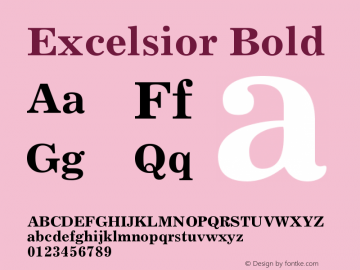 Excelsior-Bold 001.001 Font Sample
