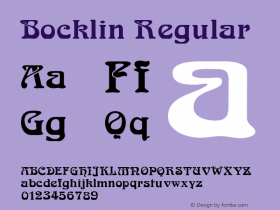 Bocklin Regular 001.000 Font Sample