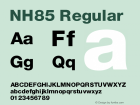 NH85-Normal 4.0 Font Sample