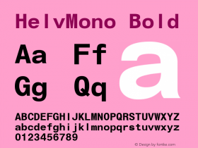 HelvMono Bold 1.0 Mon Oct 03 11:43:41 1994 Font Sample