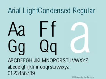 Arial-LgtCnd 4.0图片样张