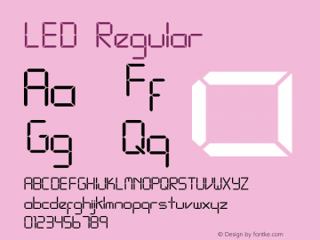 LED 001.001 Font Sample