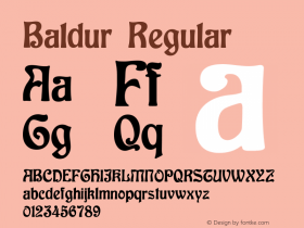 Baldur Regular 002.050 Font Sample