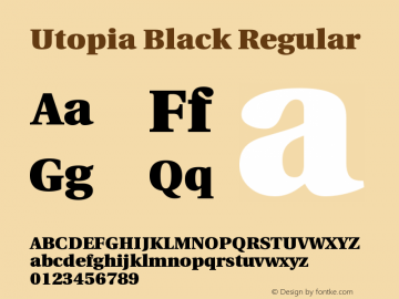 Utopia-Black 001.000 Font Sample