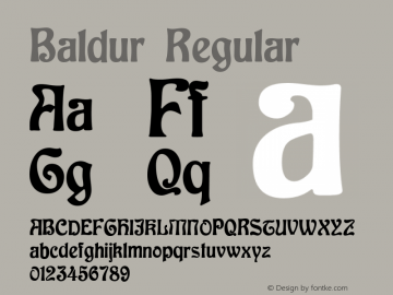 Baldur Regular 2.5 Font Sample