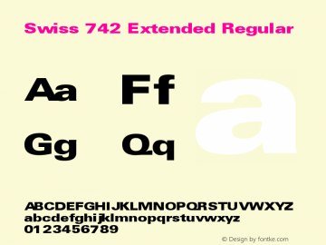 Swiss742-A-Ultra-Black-Extended 1.0 Font Sample
