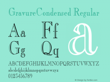 GravureCondensed 001.000 Font Sample