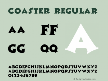 Coaster Regular Altsys Metamorphosis:1/24/96 Font Sample