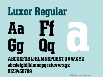 Luxor Regular 001.000 Font Sample