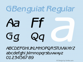 GBenguiat-Itlic 4.0 Font Sample