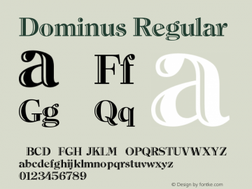 Dominus 4 14 99 v1.0 EURO Font Sample