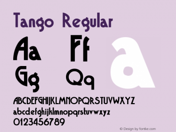 Tango Regular Altsys Fontographer 3.5  8/1/92 Font Sample