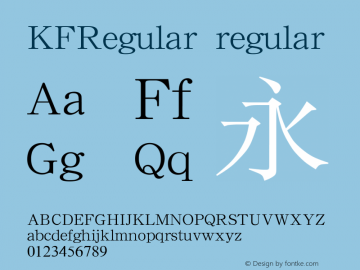 KFRegular 1.0 Font Sample