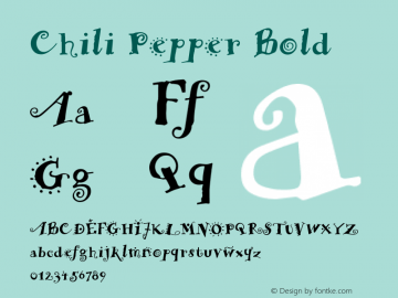 Chili Pepper Bold Rev 003.0 Font Sample