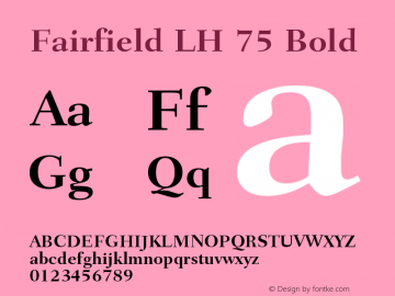 FairfieldLH-Bold 001.001 Font Sample