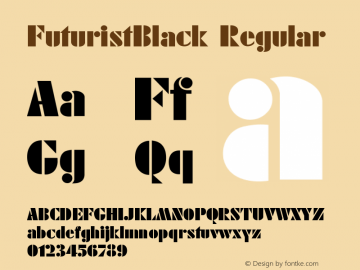 FuturistBlack 001.001 Font Sample