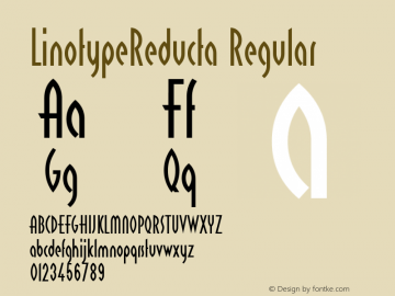 LinotypeReducta 10.08.1997 Font Sample