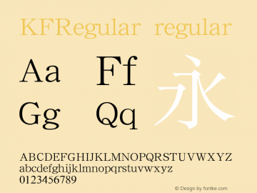 KFRegular 1.0 Font Sample