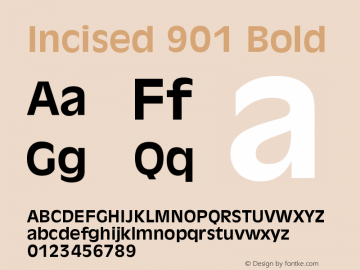 Incised901BT-Bold 2.0-1.0 Font Sample