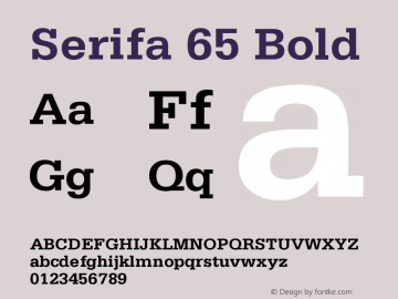 Serifa-Bold 001.001 Font Sample
