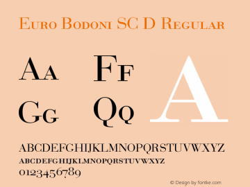 EuroBodSCD-Regu 001.005 Font Sample