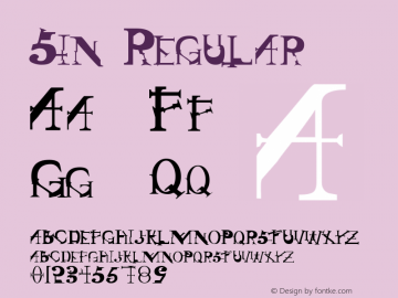 Sin Regular Altsys Fontographer 3.5  12/30/93 Font Sample