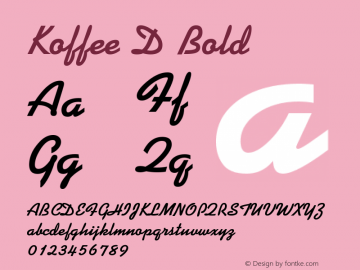 KoffeeD-Bold 001.005 Font Sample
