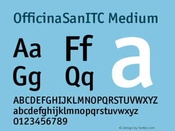 OfficinaSanITC-Medium 001.000 Font Sample