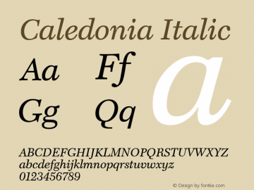 Caledonia-Italic 001.000图片样张