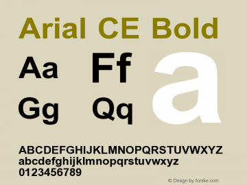 ArialCE-Bold 001.004 Font Sample