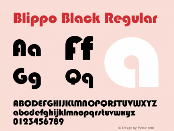 Blippo Black Regular 003.001 Font Sample