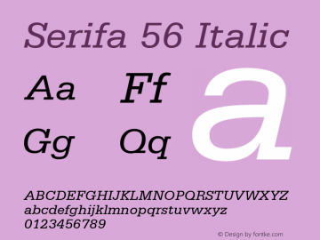 Serifa-Italic 001.001图片样张