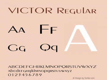 VICTOR 001.000 Font Sample