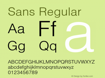 Sans Regular Converted from U:\HOME\PEARCE\AT\TTFONTS\ST000058.TF1 by ALLTYPE图片样张